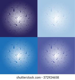 Abstract repeating pattern. Leafs. Vector Background