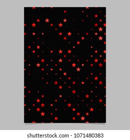 Abstract repeating pentagram star pattern brochure background - vector graphic