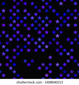 Abstract repeating pentagram star pattern - vector background graphic design