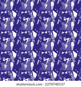abstract repeating squares with blue pieces. cell. tile. a glaring spotted pattern. bright cover, print.