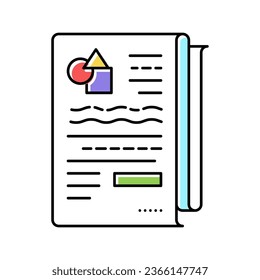 abstract report color icon vector. abstract report sign. isolated symbol illustration