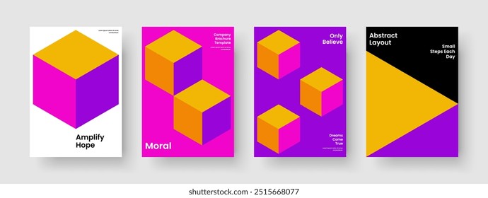 Abstract Report Design. Creative Business Presentation Layout. Geometric Flyer Template. Book Cover. Brochure. Poster. Banner. Background. Magazine. Notebook. Brand Identity. Advertising. Leaflet