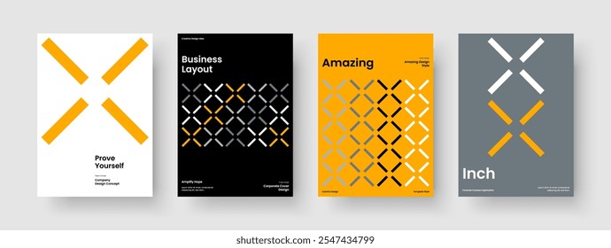 Abstract Report Design. Geometric Background Layout. Modern Flyer Template. Banner. Book Cover. Brochure. Business Presentation. Poster. Advertising. Pamphlet. Journal. Brand Identity. Newsletter