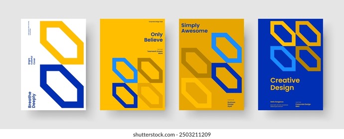 Abstract Report Design. Geometric Banner Layout. Isolated Business Presentation Template. Flyer. Poster. Background. Brochure. Book Cover. Handbill. Advertising. Portfolio. Notebook. Leaflet