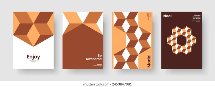 Abstract Report Layout. Geometric Brochure Design. Creative Flyer Template. Banner. Business Presentation. Background. Poster. Book Cover. Notebook. Journal. Portfolio. Advertising. Leaflet