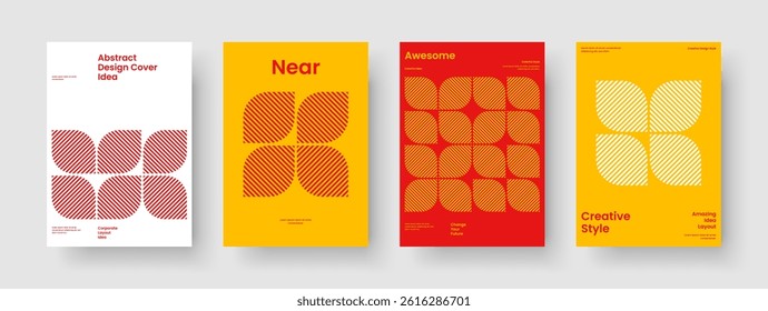 Abstract Report Layout. Geometric Brochure Template. Modern Business Presentation Design. Book Cover. Background. Poster. Banner. Flyer. Catalog. Journal. Advertising. Brand Identity. Notebook