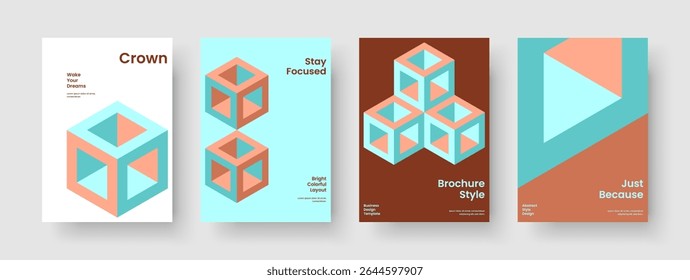 Abstraktes Berichtslayout. Vorlage für geometrische Broschüre. Einzelnes Posterdesign. Hintergrund. Banner. Geschäftspräsentation. Buchumschlag. Flyer. Portfolio. Newsletter. Katalog. Erfassung Notebook