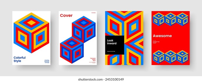 Abstraktes Berichtslayout. In: Geometric Business Presentation Design. Isolierte Banner-Vorlage. Hintergrund. Flyer. Broschüre. Poster. Buchumschlag. Portfolio. Merkblatt. Broschüre. Werbung. Brande Identität