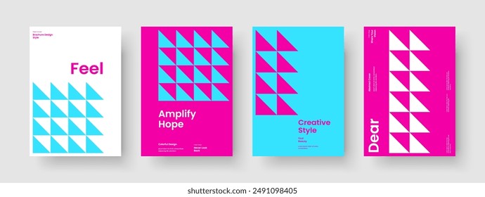 Abstract Report Layout. Geometric Flyer Template. Isolated Poster Design. Banner. Background. Brochure. Book Cover. Business Presentation. Advertising. Journal. Notebook. Newsletter. Leaflet