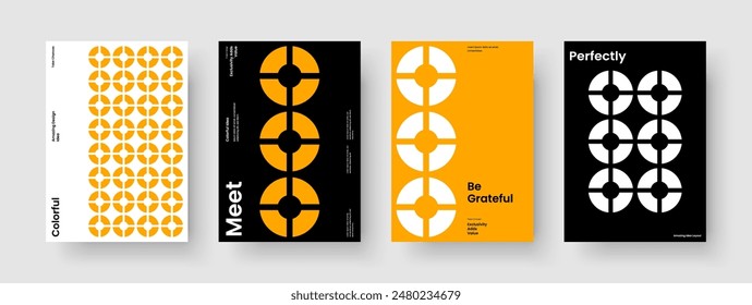 Abstraktes Berichtslayout. Geometrische Poster-Vorlage. Modernes Banner-Design. Flyer. Geschäftspräsentation. Hintergrund. Buchumschlag. Broschüre. Newsletter. Merkblatt. Brande Identität. Broschüre. Katalog