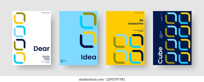 Abstract Report Layout. Isolated Brochure Template. Geometric Poster Design. Banner. Business Presentation. Book Cover. Background. Flyer. Handbill. Magazine. Catalog. Portfolio. Advertising