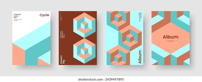 Diseño de informe abstracto. Plantilla de folleto aislada. Diseño de folletos creativos. Cartel. Portada del libro. Presentación empresarial. Antecedentes. Pancarta. Cartera. Cuaderno. Prospecto. Publicidad. Identidad de marca