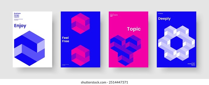 Abstract Report Template. Geometric Poster Design. Isolated Banner Layout. Book Cover. Brochure. Background. Business Presentation. Flyer. Notebook. Advertising. Brand Identity. Pamphlet. Journal