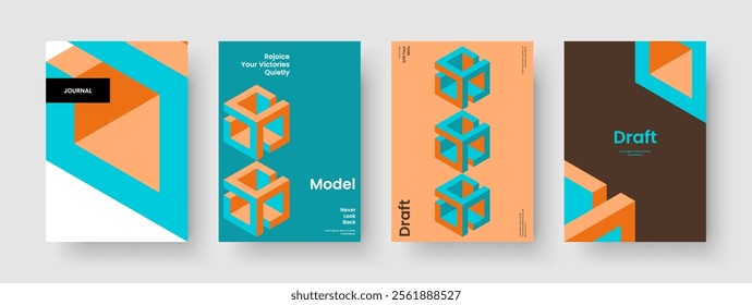 Abstract Report Template. Isolated Background Design. Geometric Book Cover Layout. Brochure. Business Presentation. Flyer. Poster. Banner. Leaflet. Notebook. Catalog. Advertising. Journal. Magazine