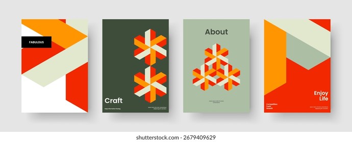 Abstract Report Template. Isolated Book Cover Design. Modern Business Presentation Layout. Banner. Flyer. Brochure. Poster. Background. Catalog. Advertising. Newsletter. Journal. Notebook