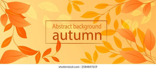 Abstract representation of autumn leaves in warm tones highlighting seasonal change