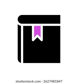 Representación Abstractas de un libro con un marcador aislado en blanco