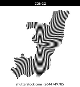 Abstract representation of Congo featuring circular patterns and lines