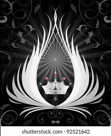 Abstract representation of a crown with swirls