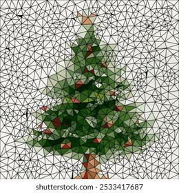 An abstract representation of geometric patterns picturing christmas celebration