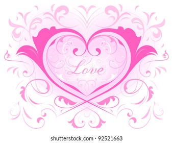 Abstract representation of a heart with swirls
