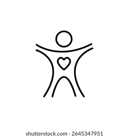 Abstract Representation Of Human Figure Symbolizing Love And Wellbeing