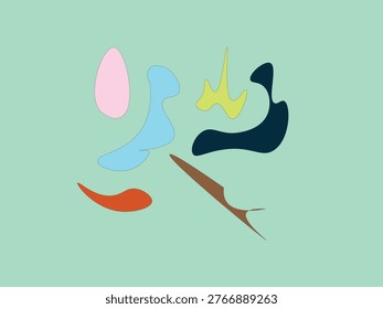 Abstract Representation of Human-Induced Microorganisms and Germs with Organic Shapes