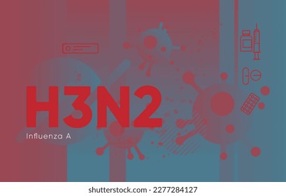 Abstract Representation of Influenza A - H3N2 - Virus - Stock Illustration as EPS 10 File