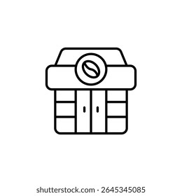 Abstract Representation Of A Modern Coffee Shop Or Cafe Building