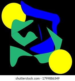 abstract representation of multi-colored lines	