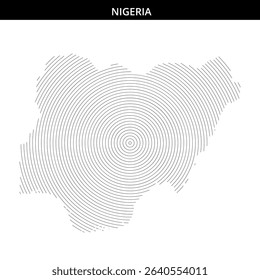 Abstract representation of Nigeria through concentric circles.