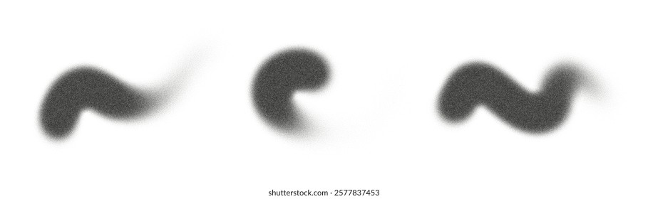 The abstract representation of the noise texture demonstrating monochrome tones and formed spots in a liquid composition with an ethnic noise and blur.