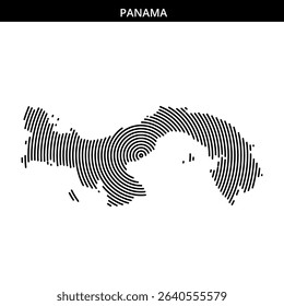 Abstract representation of Panama using circular line patterns.