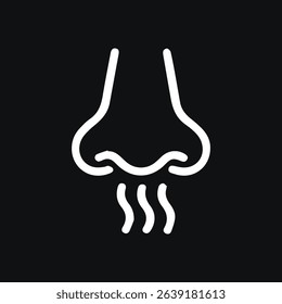 An abstract representation of the sense of smell, ideal for infographics, health articles, or educational materials. Conceptual image of olfactory perception.