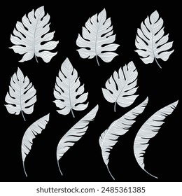 An abstract representation of tropical plants,