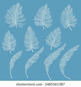 An abstract representation of tropical plants,