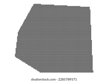 An abstract representation of Vatican City using a mosaic of black dots. Illlustration suitable for digital editing and large size prints.