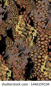 Abstract reptile skin seamless pattern. Vector illustration. Suitable for fabric, wrapping paper and the like