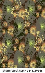 Abstract reptile skin seamless pattern. Vector illustration. Suitable for fabric, wrapping paper and the like
