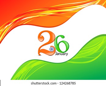 abstract republic day flag vector illustration