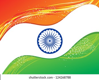 abstract republic day flag vector illustration