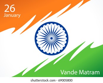 abstract republic day flag  vector illustration