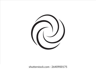 Abstract resembling a round coil icon
