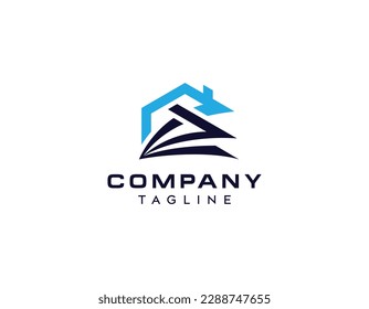 Abstract Residential Home or House Logo Design Template. Real estate logo design, home, house, letter Z style logo design