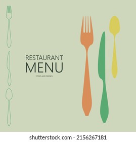 Resumen de las carátulas del menú del restaurante (arte vectorial)