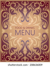 Abstract Restaurant Menu, Frame, Ornament (vector Art)
