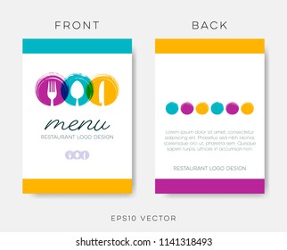 Abstract restaurant menu template vector brochure design