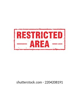 Abstract Restricted Area Stamp Template Vector