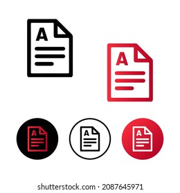 Abstract Result A Icon Illustration
