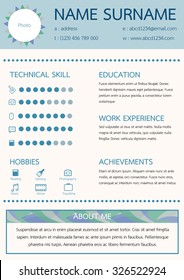abstract resume for worker